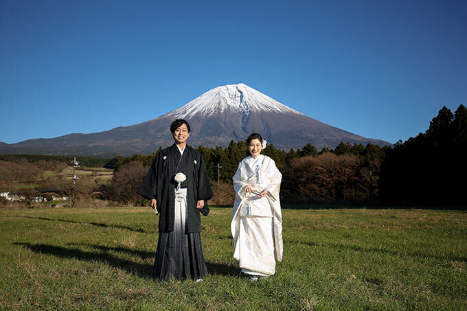 富士山で前撮りロケーション撮影